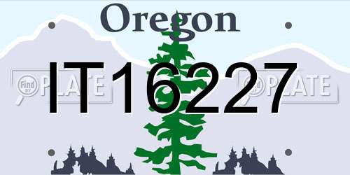 IT16227 Oregon License Plate