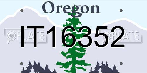 IT16352 Oregon License Plate
