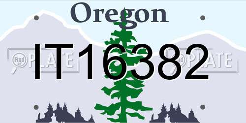 IT16382 Oregon License Plate