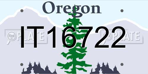 IT16722 Oregon License Plate
