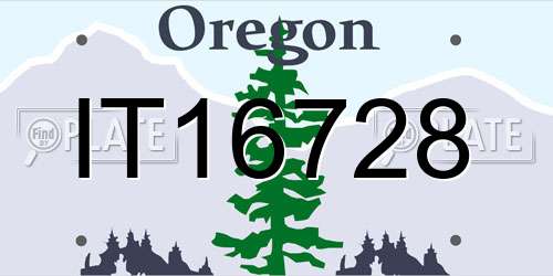 IT16728 Oregon License Plate