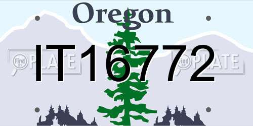 IT16772 Oregon License Plate