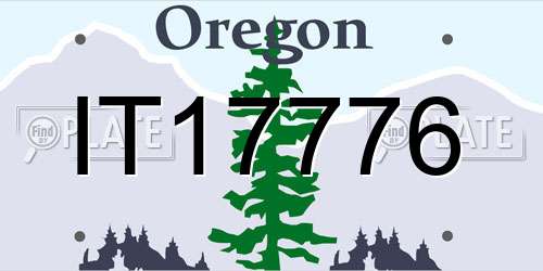 IT17776 Oregon License Plate