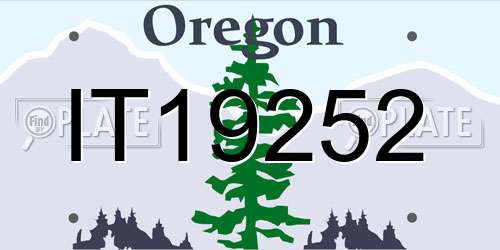 IT19252 Oregon License Plate
