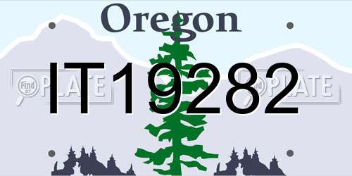 IT19282 Oregon License Plate