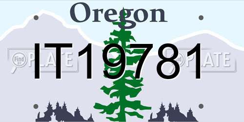 IT19781 Oregon License Plate