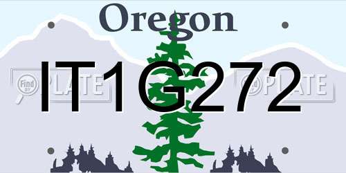 IT1G272 Oregon License Plate