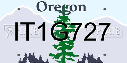 IT1G727 Oregon License Plate