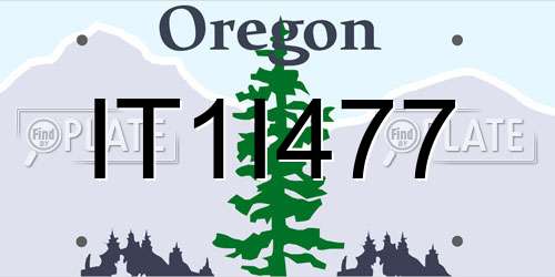 IT1I477 Oregon License Plate