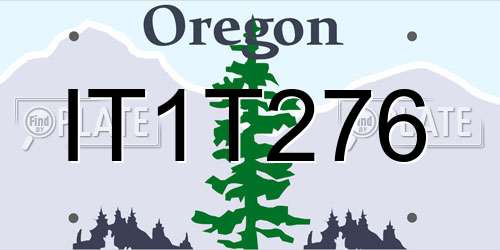 IT1T276 Oregon License Plate