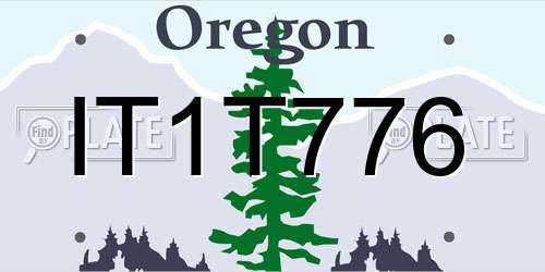 IT1T776 Oregon License Plate