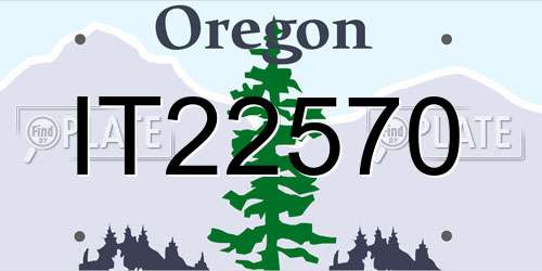 IT22570 Oregon License Plate