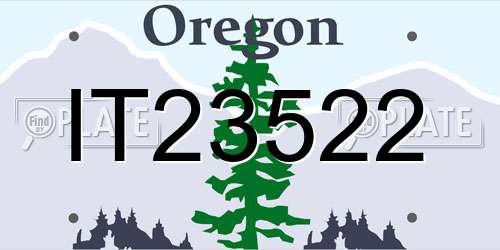 IT23522 Oregon License Plate