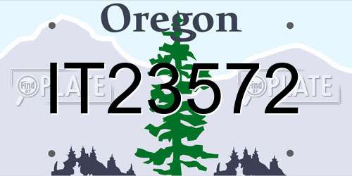 IT23572 Oregon License Plate