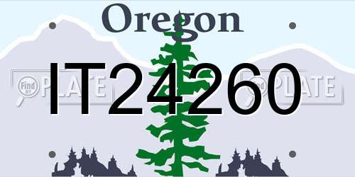 IT24260 Oregon License Plate
