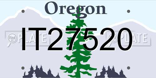 IT27520 Oregon License Plate