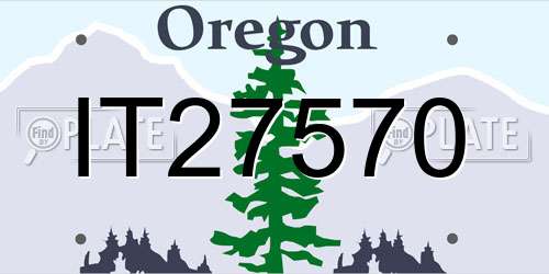 IT27570 Oregon License Plate