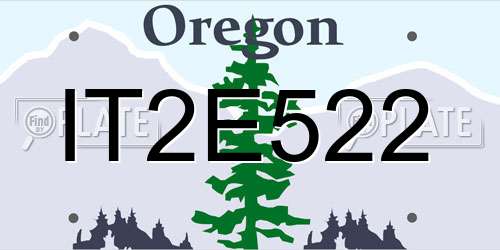 IT2E522 Oregon License Plate