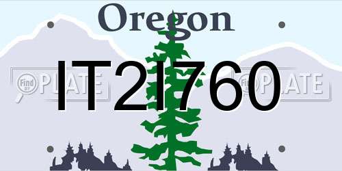 IT2I760 Oregon License Plate