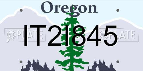IT2I845 Oregon License Plate