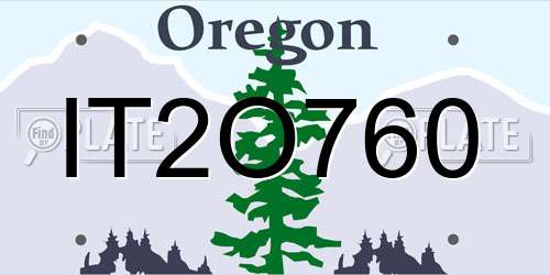IT2O760 Oregon License Plate