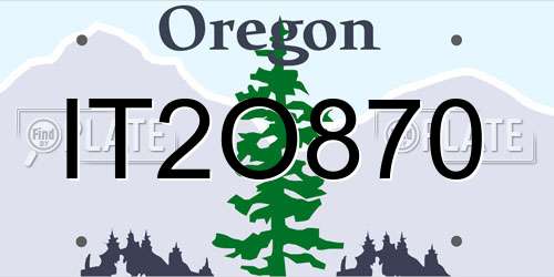 IT2O870 Oregon License Plate