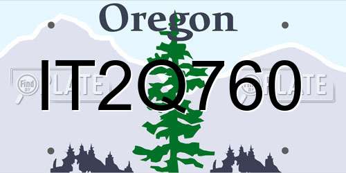 IT2Q760 Oregon License Plate