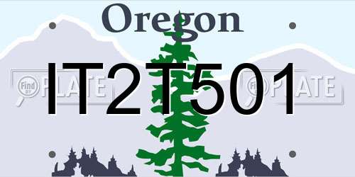 IT2T501 Oregon License Plate