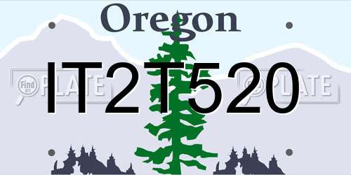 IT2T520 Oregon License Plate