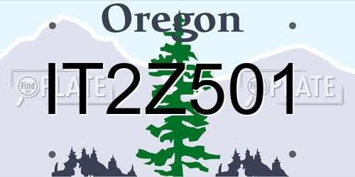 IT2Z501 Oregon License Plate
