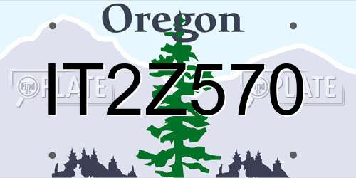 IT2Z570 Oregon License Plate