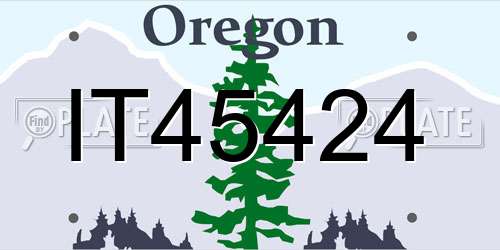 IT45424 Oregon License Plate