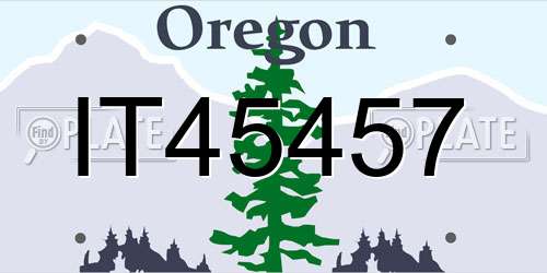IT45457 Oregon License Plate
