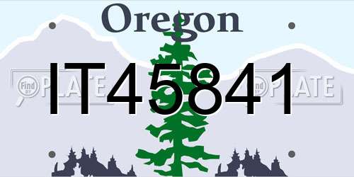 IT45841 Oregon License Plate