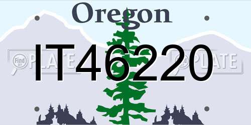 IT46220 Oregon License Plate