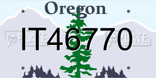 IT46770 Oregon License Plate
