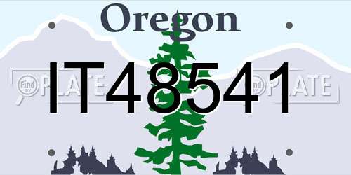 IT48541 Oregon License Plate