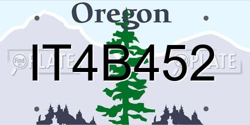 IT4B452 Oregon License Plate