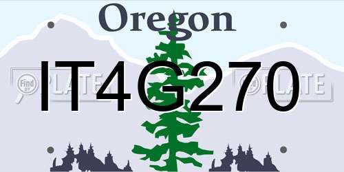 IT4G270 Oregon License Plate