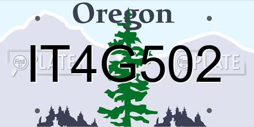 IT4G502 Oregon License Plate