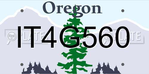 IT4G560 Oregon License Plate