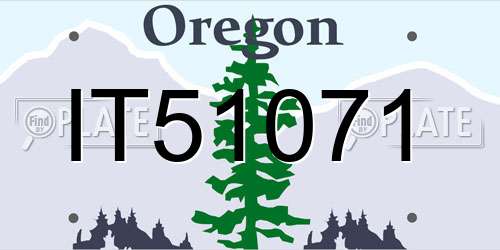 IT51071 Oregon License Plate