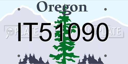 IT51090 Oregon License Plate