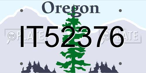 IT52376 Oregon License Plate