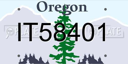 IT58401 Oregon License Plate