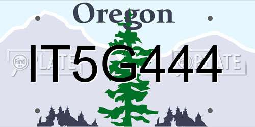 IT5G444 Oregon License Plate