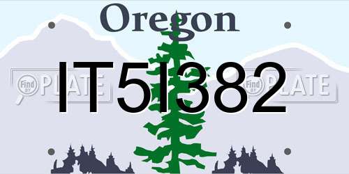 IT5I382 Oregon License Plate