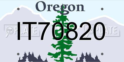 IT70820 Oregon License Plate