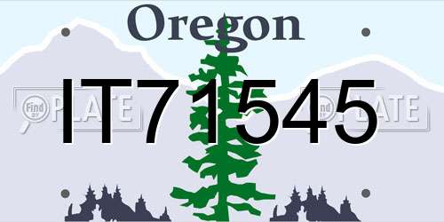 IT71545 Oregon License Plate