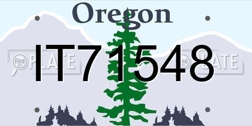 IT71548 Oregon License Plate